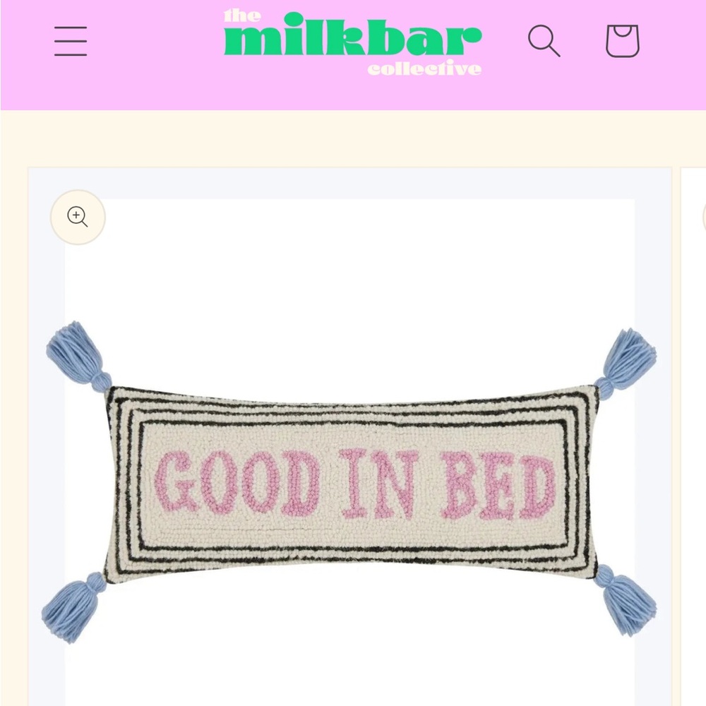 “Good in Bed” Needlepoint Pillow